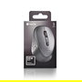 NGS Ratón Óptico Inalámbrico Ambidextro 2.4GHz, 1600 DPI Ajustable, Botones Silenciosos, Receptor Nano USB, Color Gris, Para Oficina