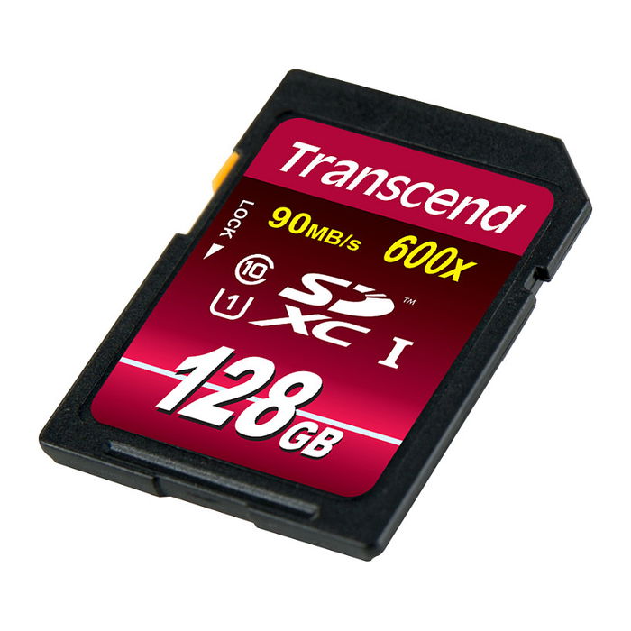 Transcend TS128GSDXC10U1 Tarjeta SDXC 128GB UHS-I Clase 10 600x Velocidad de Lectura 90 MB/s