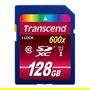 Transcend TS128GSDXC10U1 Tarjeta SDXC 128GB UHS-I Clase 10 600x Velocidad de Lectura 90 MB/s