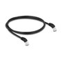 DeLOCK Cable de red RJ45 Cat.6A S/FTP acodado 45° hacia abajo 1 m negro