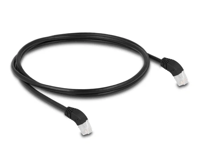 DeLOCK Cable de red RJ45 Cat.6A S/FTP acodado 45° hacia abajo 1 m negro DeLOCK Cable de red RJ45 Cat.6A S/FTP acodado 45° hacia abajo 1 m negro