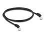 DeLOCK Cable de red RJ45 Cat.6A S/FTP acodado 45° hacia abajo 1 m negro