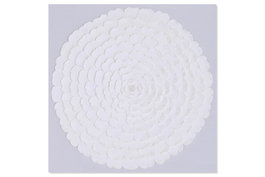 DKD Home Decor Cuadro Lienzo Papel Maché 120x120 Flor 3D Blanco