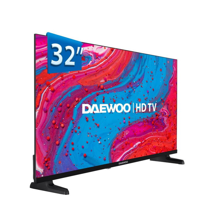 Daewoo 32DM85HV - Televisor 32 Pulgadas Smart TV LED HD Ready con HDR10, VIDAA, Netflix, YouTube, WiFi, Dolby Audio, Ultra Slim
