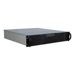 Inter-Tech 2U-20248 - Chasis Estante 2U Rack Servidor ATX Negro con 8 Bahías 3.5" y 4 Bahías 5.25" para Placa Base ATX, microATX, Mini-ITX, Fuente de Alimentación No Incluida