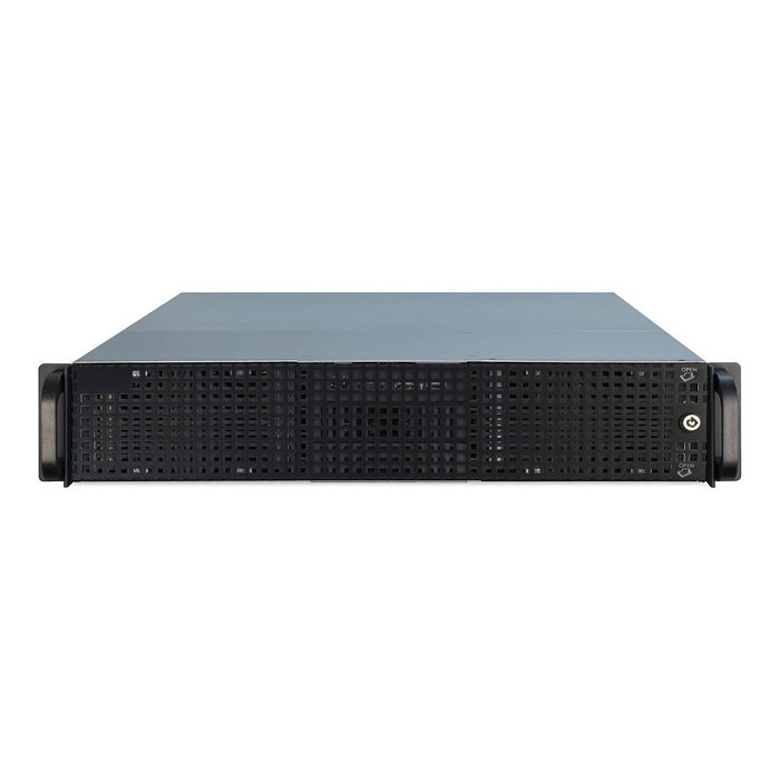 Inter-Tech 2U-20248 - Chasis Estante 2U Rack Servidor ATX Negro con 8 Bahías 3.5" y 4 Bahías 5.25" para Placa Base ATX, microATX, Mini-ITX, Fuente de Alimentación No Incluida
