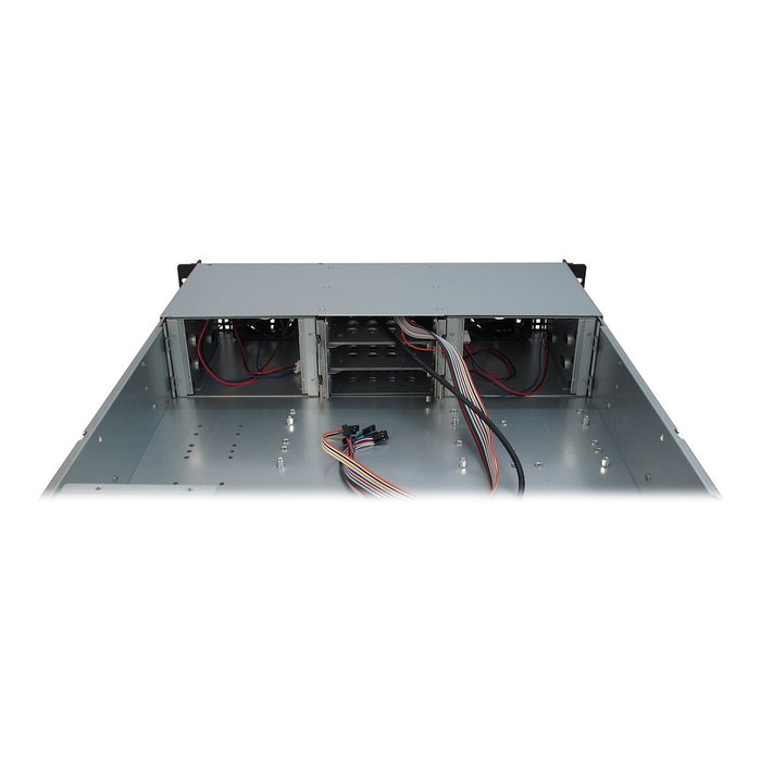 Inter-Tech 2U-20248 - Chasis Estante 2U Rack Servidor ATX Negro con 8 Bahías 3.5" y 4 Bahías 5.25" para Placa Base ATX, microATX, Mini-ITX, Fuente de Alimentación No Incluida