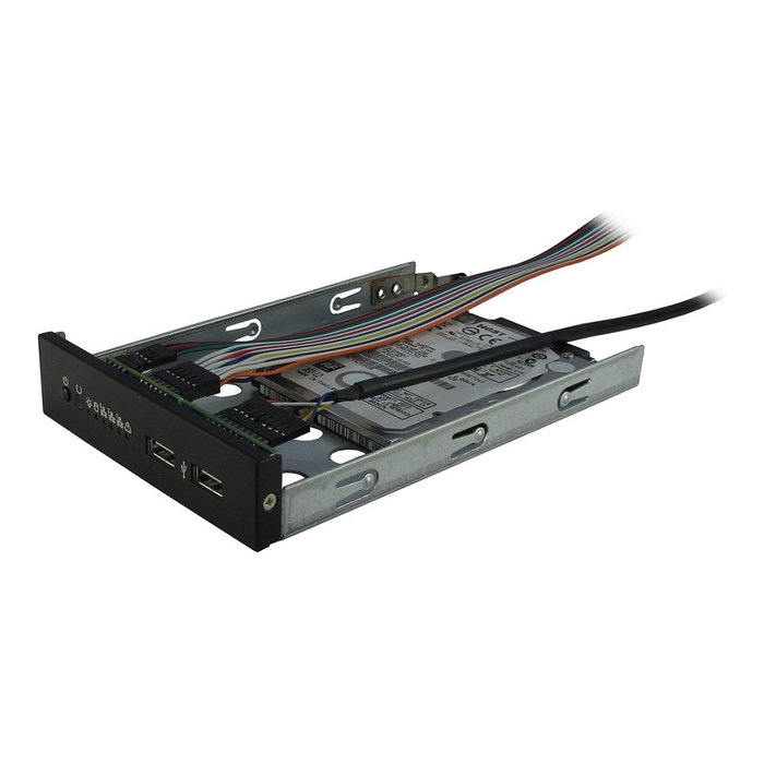 Inter-Tech 2U-20248 - Chasis Estante 2U Rack Servidor ATX Negro con 8 Bahías 3.5" y 4 Bahías 5.25" para Placa Base ATX, microATX, Mini-ITX, Fuente de Alimentación No Incluida