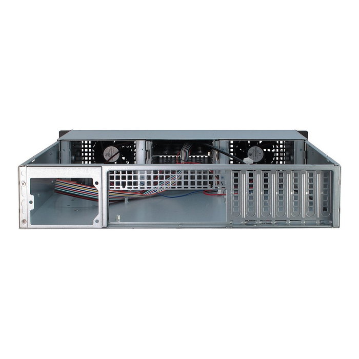 Inter-Tech 2U-20248 - Chasis Estante 2U Rack Servidor ATX Negro con 8 Bahías 3.5" y 4 Bahías 5.25" para Placa Base ATX, microATX, Mini-ITX, Fuente de Alimentación No Incluida