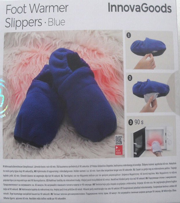 Zapatillas de Casa Calentables en Microondas InnovaGoods Azul