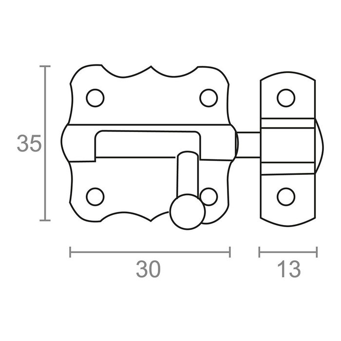 Edm Pasador Ps01 de hierro niquelado, 30 mm Edm Pasador Ps01 de hierro niquelado, 30 mm