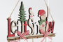 DKD Home Decor Decoración Colgante MDF Cuerda 23x1x33,5 Rojo/Verde