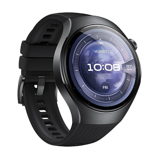 Huawei Watch 5 Rates-L19F Smartwatch Negro, Pantalla AMOLED 1.5", Batería de Larga Duración, GPS, Correa Fluoroelastómero