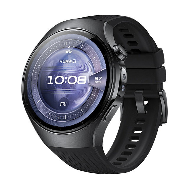 Huawei Watch 5 Rates-L19F Smartwatch Negro, Pantalla AMOLED 1.5", Batería de Larga Duración, GPS, Correa Fluoroelastómero