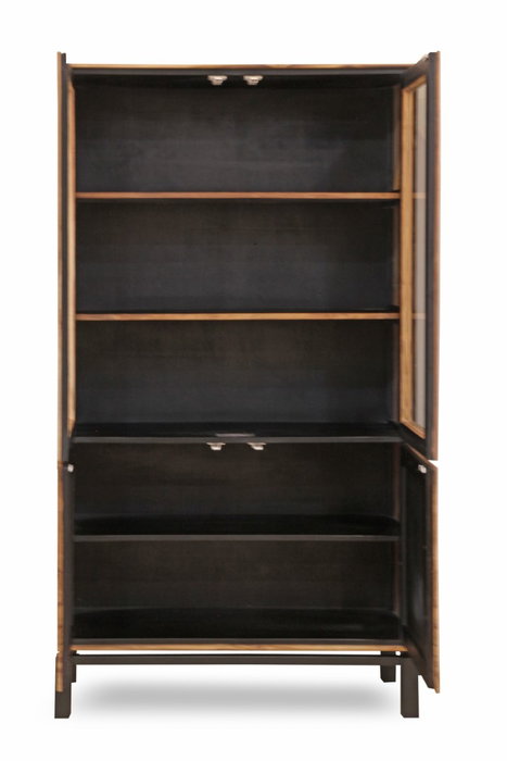 DKD Home Decor Vitrina Alpino Teca santkalp 100 x 185 x 40 cm Marron Negro