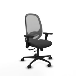 PIQUERAS Y CRESPO Silla de oficina Cilanco Gris con Brazos 3D
