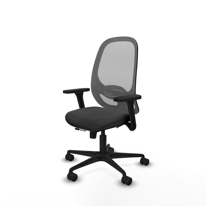 PIQUERAS Y CRESPO Silla de oficina Cilanco Gris con Brazos 3D