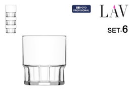 LAV Set de 6 Vasos Apilables Calista 400cc