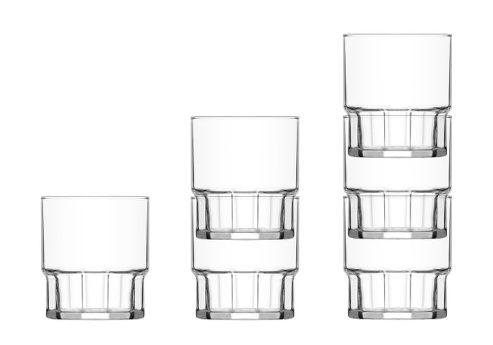 LAV Set de 6 Vasos Apilables Calista 400cc