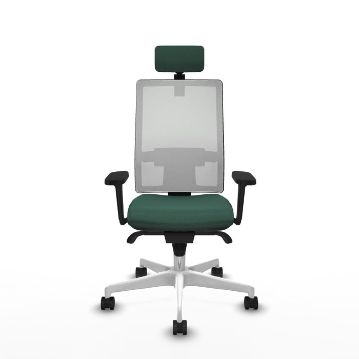PIQUERAS Y CRESPO Silla de oficina Horna Verde botella y Blanco