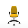 PIQUERAS Y CRESPO Silla de oficina Elche Amarillo con Brazos Fijos