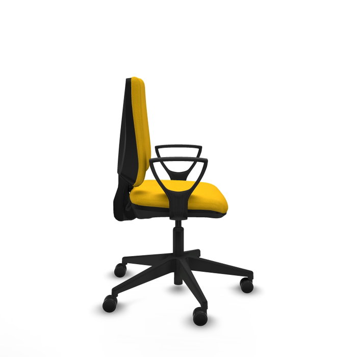 PIQUERAS Y CRESPO Silla de oficina Elche Amarillo con Brazos Fijos