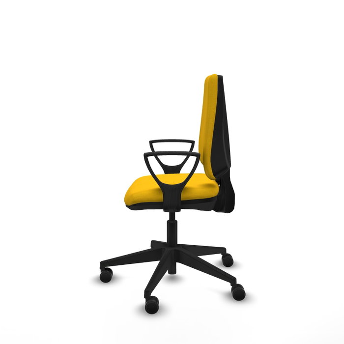 PIQUERAS Y CRESPO Silla de oficina Elche Amarillo con Brazos Fijos