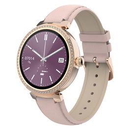 Denver Reloj Inteligente SWC-342RO Rosa Oro, Pantalla Táctil IPS 1.2", Monitor Frecuencia Cardíaca, Oxígeno, Sueño, Resistente Agua IP67