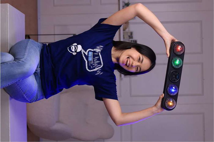 iDance Luces Disco con Bola para Fiestas 9x10,5x41 cm