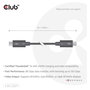 Club 3D CAC-2501 Cable Thunderbolt 5 Certificado 8K 240Hz / 80-120 Gbps 1m Negro