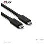 Club 3D CAC-2501 Cable Thunderbolt 5 Certificado 8K 240Hz / 80-120 Gbps 1m Negro