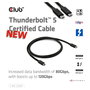 Club 3D CAC-2501 Cable Thunderbolt 5 Certificado 8K 240Hz / 80-120 Gbps 1m Negro