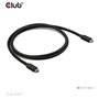 Club 3D CAC-2501 Cable Thunderbolt 5 Certificado 8K 240Hz / 80-120 Gbps 1m Negro