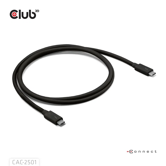 CLUB-3D Cable Thunderbolt 5 Certificado 8K240Hz 120Gbps 1m