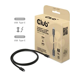 CLUB-3D Cable Thunderbolt 5 Certificado 8K240Hz 120Gbps 1m