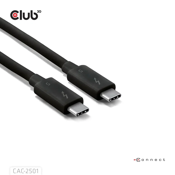 CLUB-3D Cable Thunderbolt 5 Certificado 8K240Hz 120Gbps 1m
