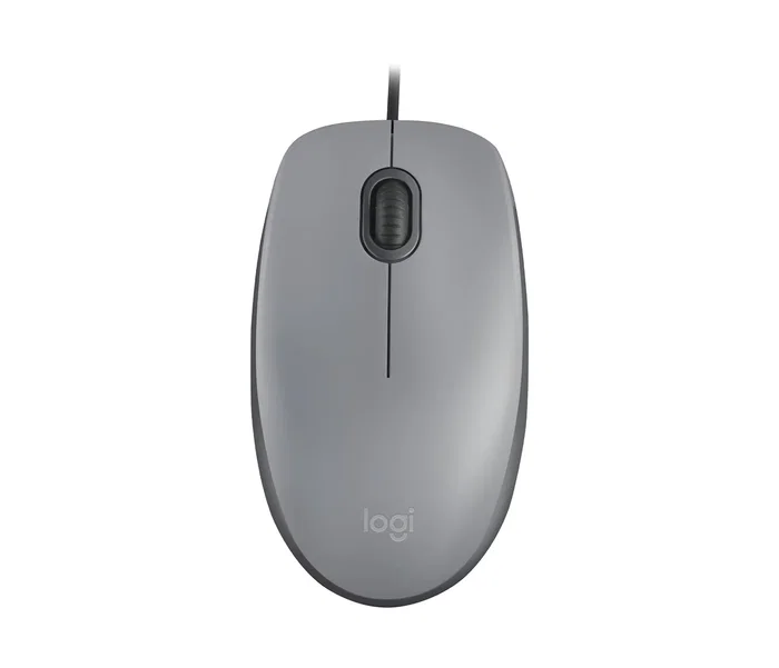 Logitech 910-006760 Ratón M110 Silent USB Óptico Ambidiestro 1000 DPI 3 Botones Clic Silencioso Gris para Oficina Cable 1.8 m