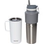 Asobu Twin Pack Botella y Taza Térmica Blanca 0,9 L + 0,6 L