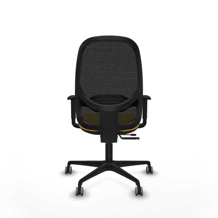 PIQUERAS Y CRESPO Silla de oficina Cilanco con mecanismo Sincro/Traslack, Amarillo y Negro