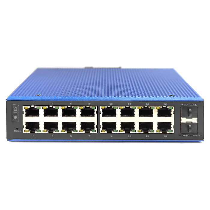 Digitus DN-651158 Conmutador Gigabit Ethernet Industrial L2, 16+2 Puertos