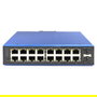 Digitus 16+2P Industrial Gigabit Ethernet Switch L2 Managed - 16 Puertos RJ-45 Gigabit + 2 SFP, Conmutador Gestionado para Montaje DIN, IP40