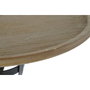 DKD Home Decor Mesita Auxiliar Abeto y Metal Negro