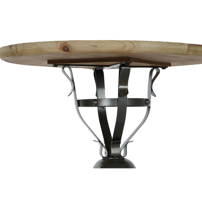 DKD Home Decor Mesita Auxiliar Abeto y Metal Negro
