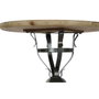 DKD Home Decor Mesita Auxiliar Abeto y Metal Negro