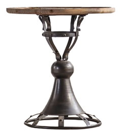 DKD Home Decor Mesita Auxiliar Abeto y Metal Negro