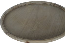 DKD Home Decor Mesita Auxiliar Vintage Negro Natural 60x60x63.5 cm Abeto Metal