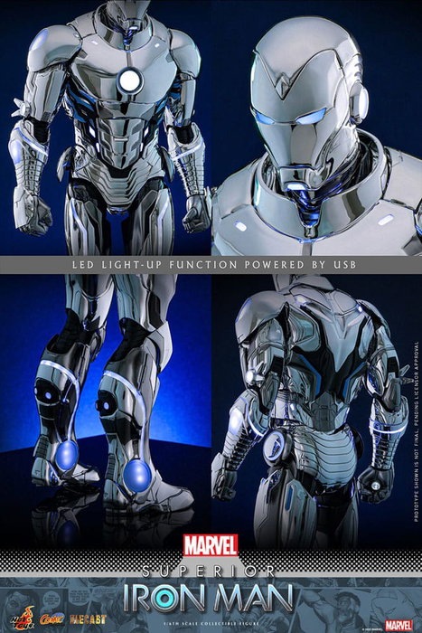 Hot Toys Marvel Superior Iron Man Comic Masterpiece 1/6 Diecast