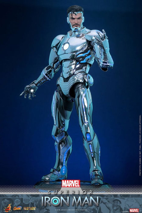 Hot Toys Marvel Superior Iron Man Comic Masterpiece 1/6 Diecast