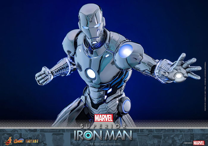 Hot Toys Marvel Superior Iron Man Comic Masterpiece 1/6 Diecast