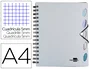Liderpapel Cuaderno Espiral Micro Executive A4 con Tapa de Plástico Metalizada